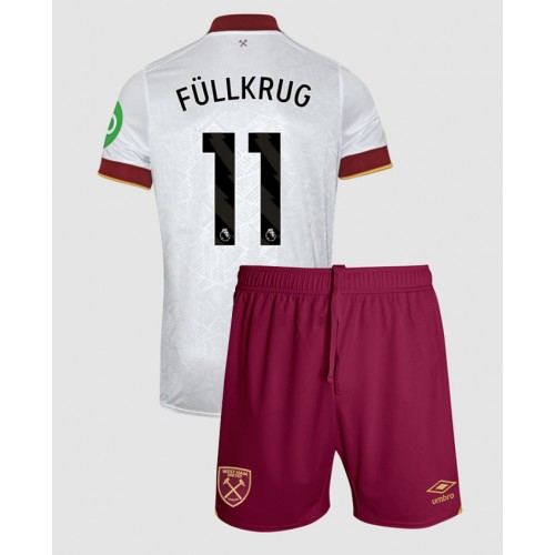 Dětský fotbalový dres West Ham United Niclas Fullkrug #11 2024-25 Třetí Krátký Rukáv (+ trenýrky)